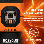 ROSYOUS RS-999 Man Electric Shaver 13000RPM Magnetic Vector Motor Full Metal with Dock 2000mAh Barbershop Beard Trimmer Machine