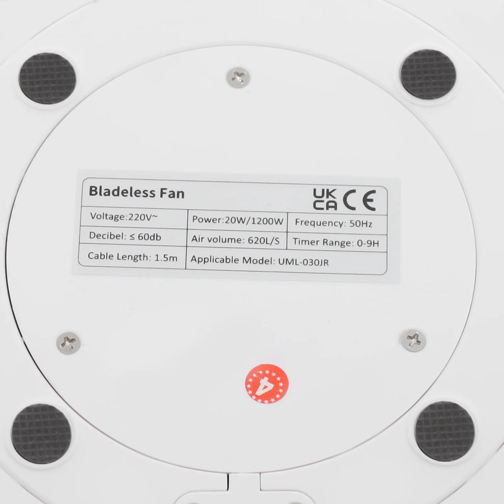 Cooling & Heating Bladeless Fan 220V W/ Timer Remote Control 8 Wind Speed Home Silent  Air Conditioner Heater LED Display