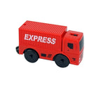 Magnetic Electric Train Car Locomotive Wooden Track Slot Diecast Railway With Two Carriages Train Wood Kid Toy Biro Leduo Track