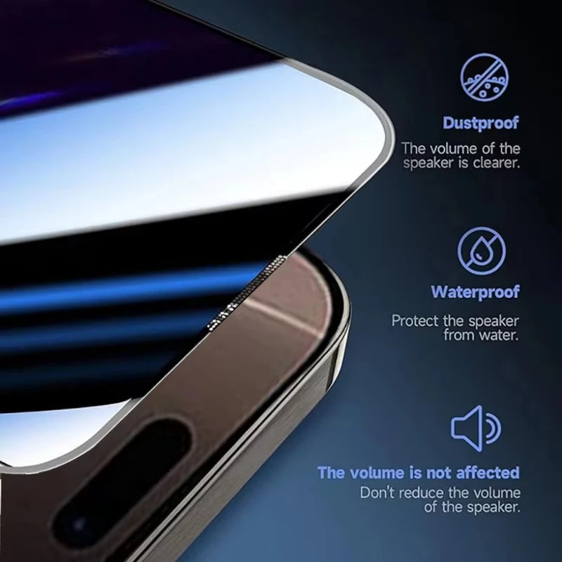 Dust Free Install Tempered Glass For iPhone 16 15 14 Plus 17 Pro Max Air 13 12 Mini 11 XR XS Oleophobic Coating Screen Protector