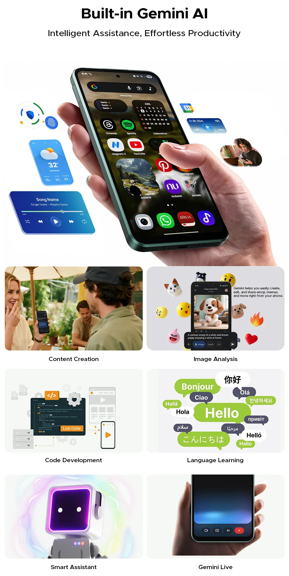 World Premiere DOOGEE B10 Smartphone 7600mAh Battery 6GB 256GB 6.6'' Display 64MP AI Camera Gemini AI Android 16 Mobile Phone