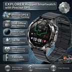 Smart Watch for Men GPS Offline Maps 2G ROM 10ATM Waterproof Heart Rate Diving Skiing Hiking Rugged Durable Smartwatch Men Women