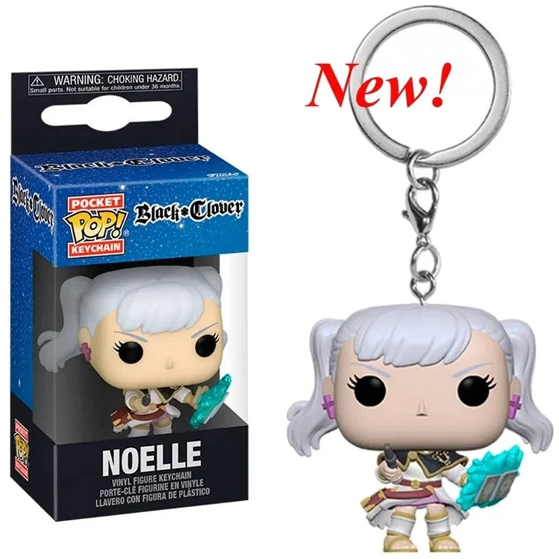 NEWest Arrival FUNKO with Box Keychain Black Clover Asta Noelle Yami Vinyl Action Figure Keychain Collectible Model Toy