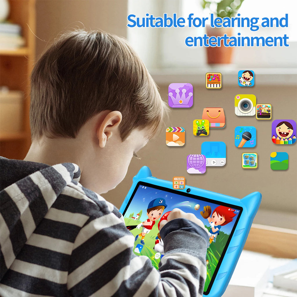 New 7 Inch 5G WiFi Kids' tablets Quad Core 4GB RAM 64GB ROM Dual Cameras Android 13.0 Learning Education Tablet PC 4000mAh