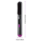 Cordless Hair Straightener Brush 3 Temperature Electric Negative Ions Ceramic Anti-Scald Heated Comb Hair Styling Tools