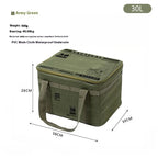 30-42L Tactical Camping Storage Bag Insulated Folding Box Waterproof Picnic Tableware Field Equipment Outdoor Gear Organizer