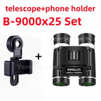 Powerful Long Range Binoculars Monocular Telescope Folding Portable BAK4 FMC Optics Jumelles for Outdoor Camping Hunting Concert