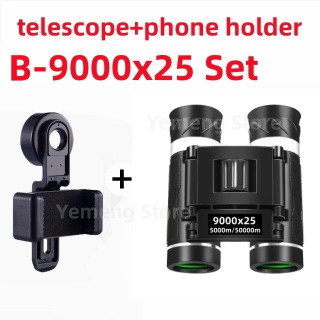 Powerful Long Range Binoculars Monocular Telescope Folding Portable BAK4 FMC Optics Jumelles for Outdoor Camping Hunting Concert