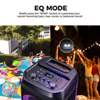 W-KING T12 Tragbare Bluetooth-Lautsprecher-Box mit 370W MAX Pro Sound, Lichtshow, CSB, Bass Boost, Rollen und Teleskopgriff