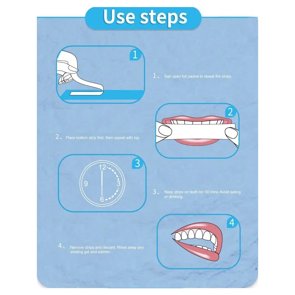 Teeth Whitening Strips White Tooth Dental Kit Oral Hygiene Care Strip for Teeth Veneers Dentist Whiten Strips 3D/5D/9D