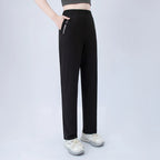 1/3 piece set summer women's letter printed pocket casual pants, comfortable plus size youth student sports running harem pants