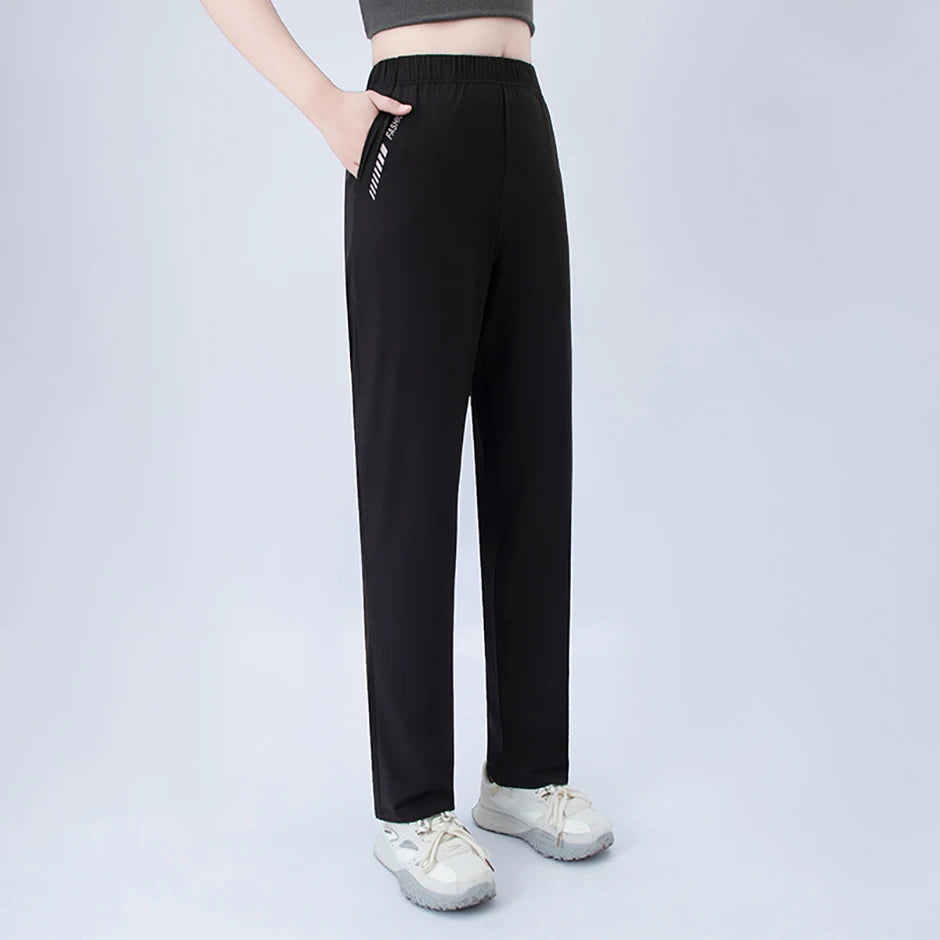 1/3 piece set summer women's letter printed pocket casual pants, comfortable plus size youth student sports running harem pants