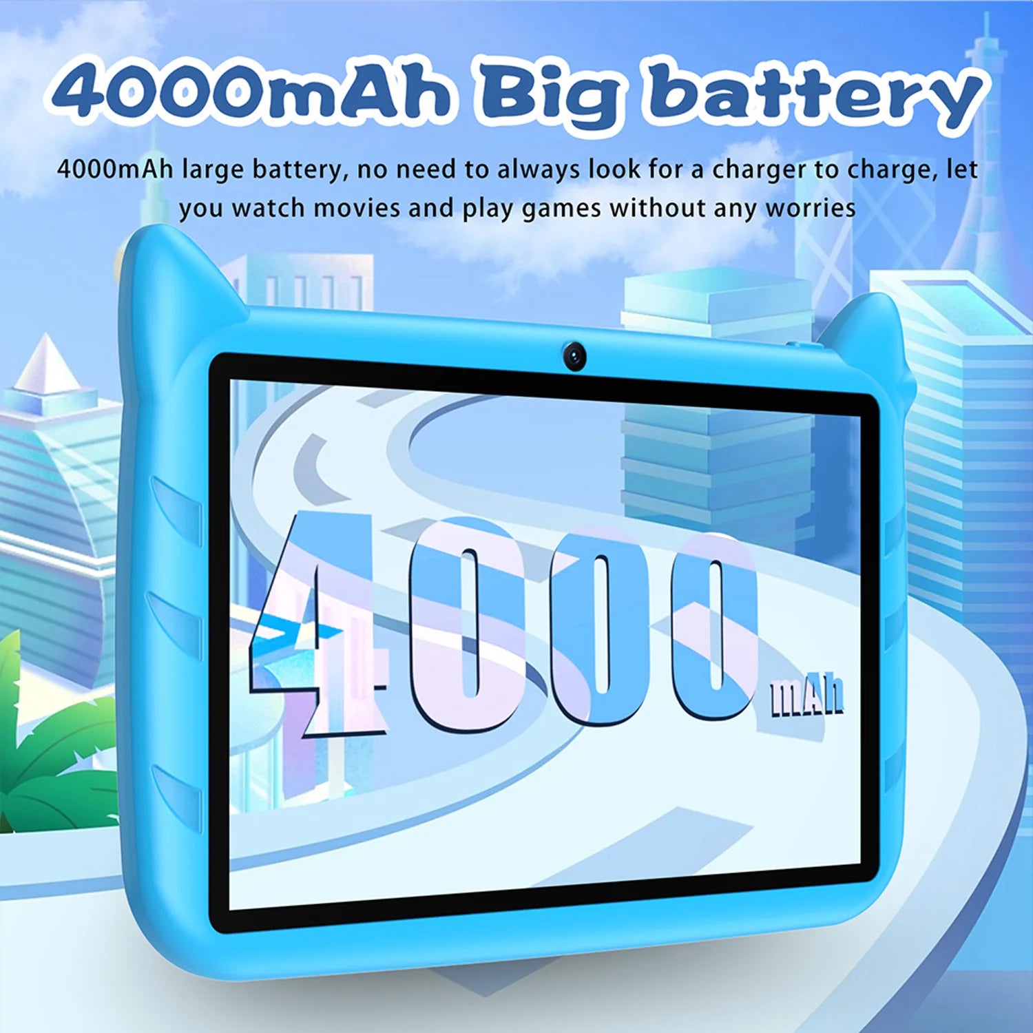 New 7 Inch 5G WiFi Kids' tablets Quad Core 4GB RAM 64GB ROM Dual Cameras Android 13.0 Learning Education Tablet PC 4000mAh