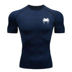 Men Compression Shirt Short Long Sleeve Quick Dry | All Season Workout Top for Gym Running Fitness UV Protection