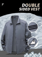Men's Sun Protection Jacket Ultrathin Windbreaker Summer Outdoor UV Jacket Loose Stand Collar Oversized Sunscreen Coat Fishing
