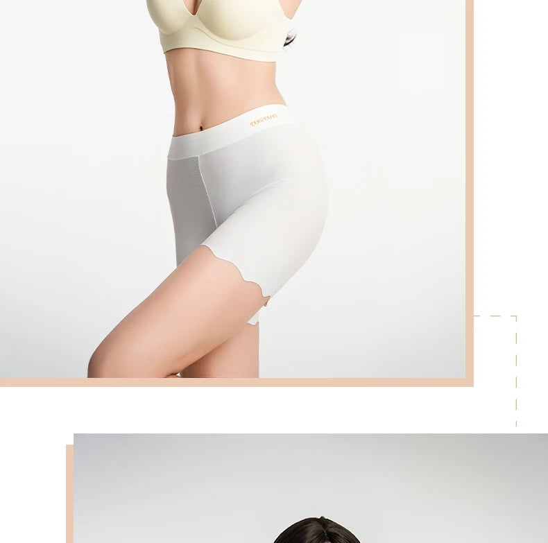 2pcs Seamless Safety Shorts Womens Ice Silk Summer Anti Rub Underwear Boxers Under Skirt Panty Big Size Short Leggings 40-100kg