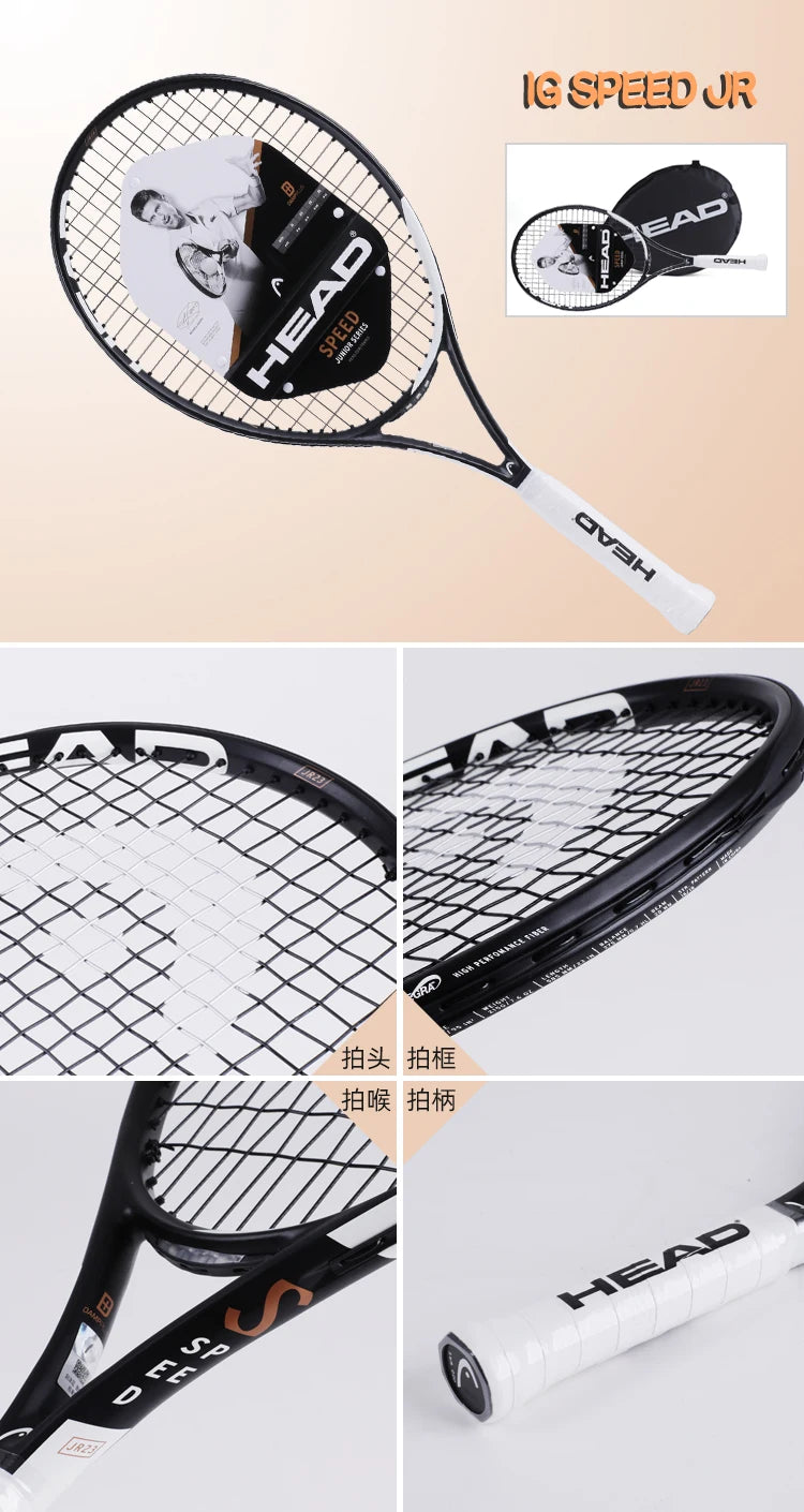 HEAD 2026 New Carbon Tennis Racket for Men Women Tenis Raquete Blue