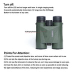 BOSHIWEI 10x42 HD Binoculars with Laser Rangefinder IPX7 Waterproof Ergonomic Design for Long Time Outdoor Viewing and Measuring