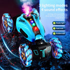 4WD RC Drift Car With Music Led Lights 2.4G Gesture Radio Remote Control Spray Stunt Car 360° Rotating Climbing Car Toys Gift