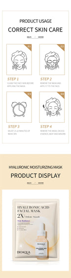 20pcs/5pcs Centella Collagen Face Mask VC Moisturizing Refreshing Sheet Masks Hyaluronic Acid  Facial Mask Skin Care Products
