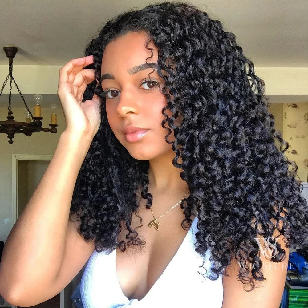 Pixie Curly Human Hair Weave Bundle With Closure Brazilian Human Hair Weave Extensions 100% Human Hair Weft HD Lace Closure