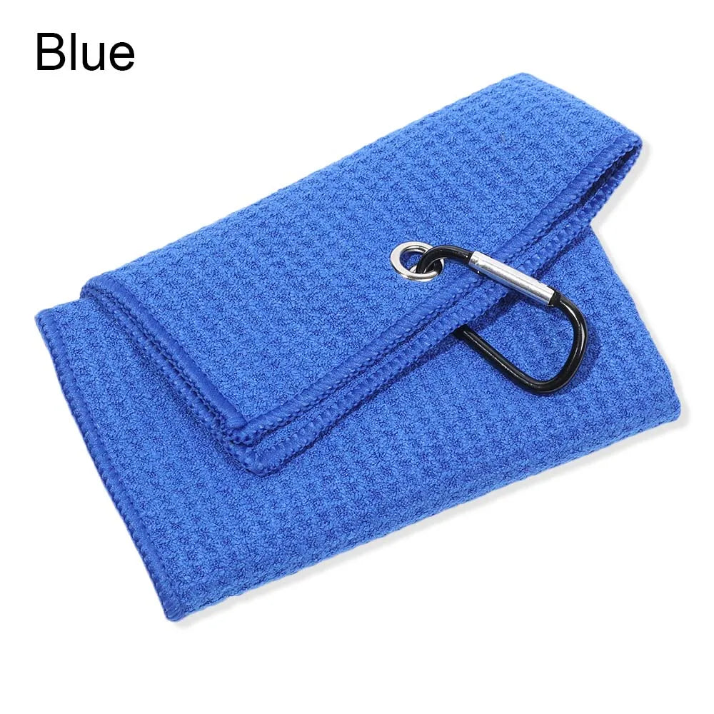 40*60CM Cotton High Water Absorption Microfiber Cleaning Towels Golf Towel with Carabiner Hook Cleans Clubs Golf Training Aids
