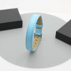 20pcs 10mm Genuine Real Leather Bracelet For Women Slide Letter Charms Wristband Jewelry Making DIY Pet Collar Keychain Band