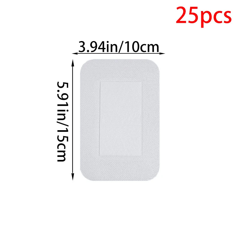 12/25/50Pcs Large Size Hypoallergenic Non-woven Wound Dressing Band Aid Bandage 6*7 10*10 10*15 10*25cm