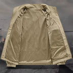Men's Stand Collar Jacket Spring Breathable Lightweight Anti-Wrinkle Windbreaker Outdoor Sport Casual Quick-Drying Work Jackets
