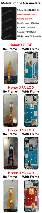 OEM LCD For Huawei Honor X7 LCD CMA-LX2 Touch Screen Digitizer For Honor X7A Display X7B LCD CLK-LX1 RKY-LX1 Assembly Honor X7c