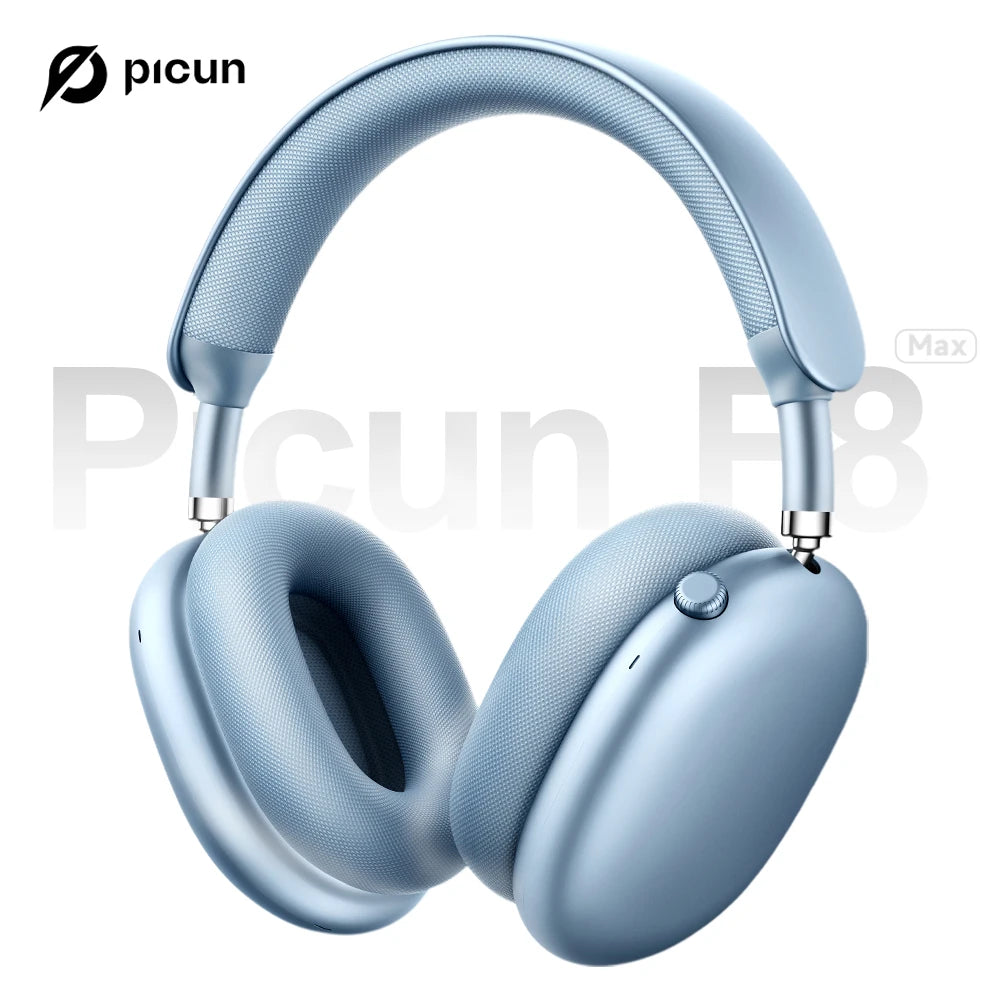 Picun F8MAX ANC Wireless Headphone 59dB Hybrid Active Noise Canceling Spatial Audio Earphone Bluetooth 6.0 Over Ear Headset 180H Main image