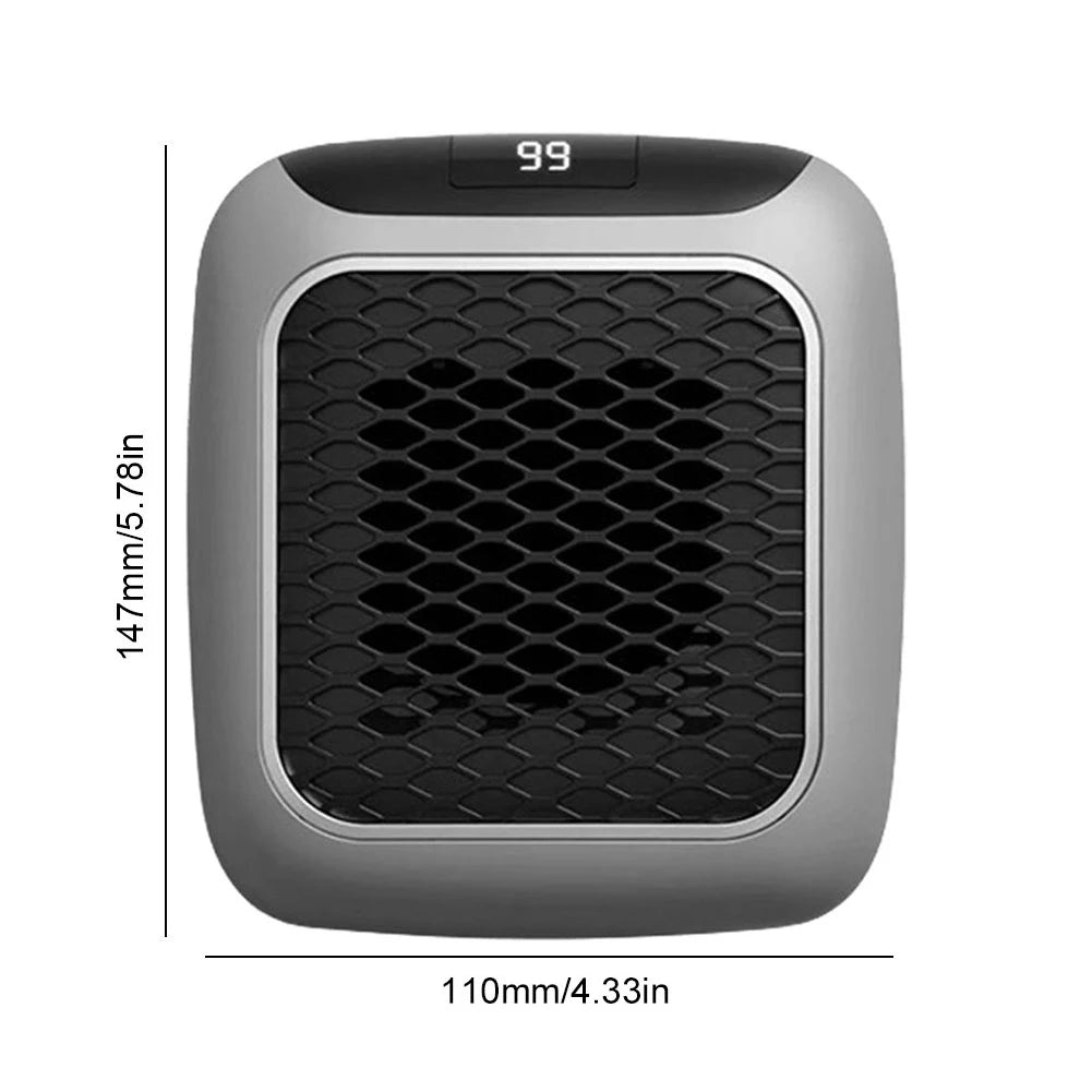 EU Plug In Heater Mini Electric Heater Warmer Wall Mounted PTC Ceramic Space Heater Portable Heater Fan for Home Office Bedroom