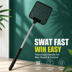 Expandable Fly Swatter Mosquito Killer Stainless Steel Swatting Device Household Indoor Outdoor Pest Control Tool