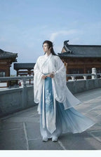 Original Chinese Floral Clouds Hanfu Dress Men Women Traditiional Weijin Period Gradient Costume Niche Fairy Cosplay Clothing