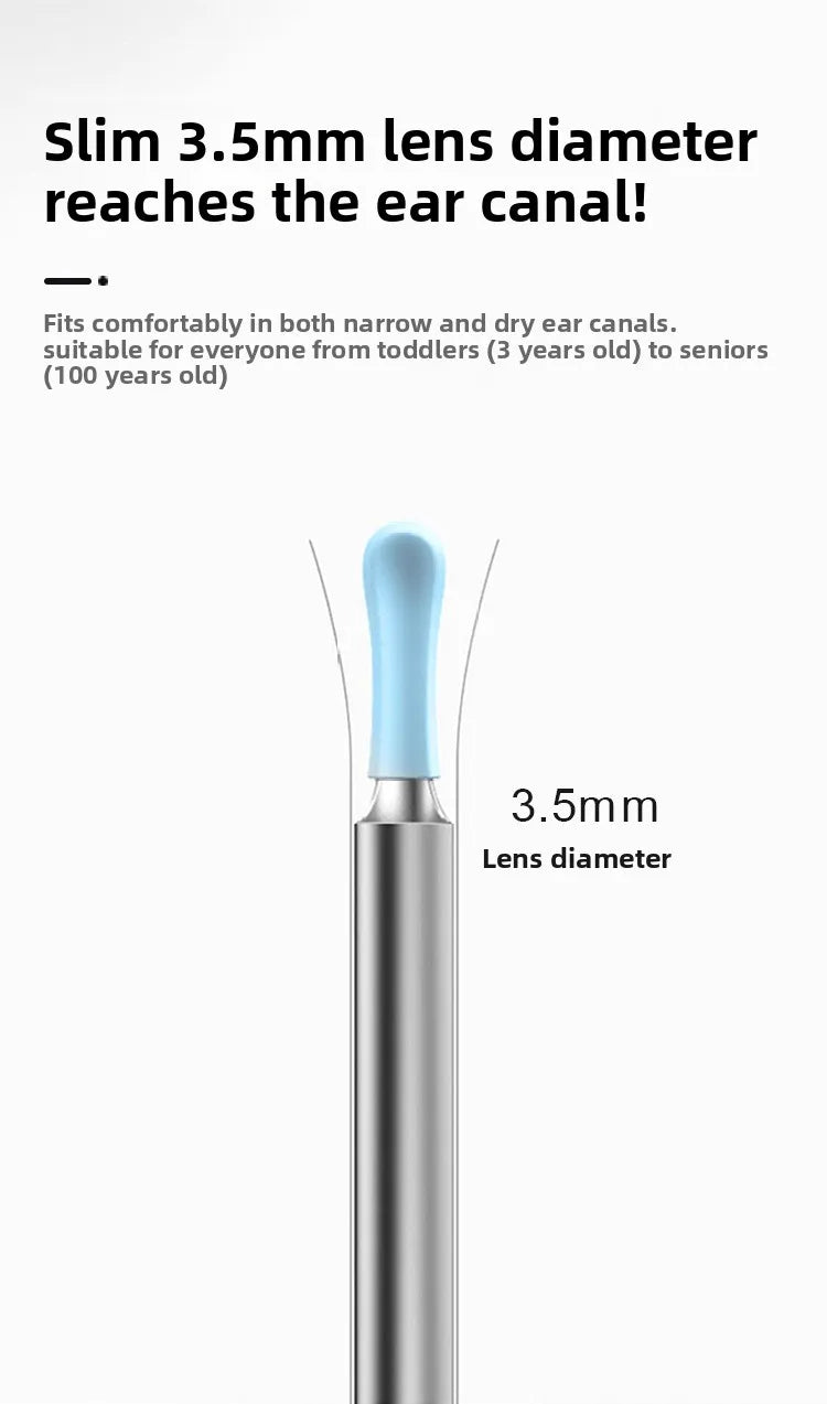 Visual Ear Wax Cleaner with Camera Safe Earwax Removal Endoscope with 5M Camera Luminous Otoscope Ear Cleaning Tools Ear Care
