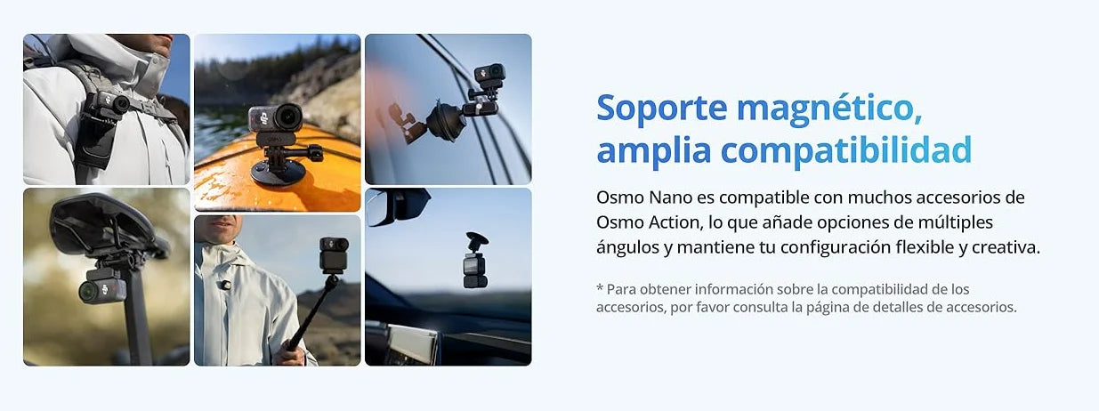 DJI OSMO NANO Lightweight Sports Action Video Cameras 1/1.3 ″ Sensor 143 ° Wide Wearable Camera For Cycling Running Vlogging