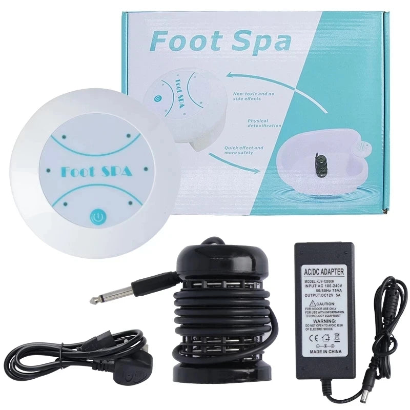 Detox Ionic Foot Spa Bath Massage Machine Electric FootBath Cleanse Massager Vibrating Foot Best Care Arrays Aqua Health Therapy