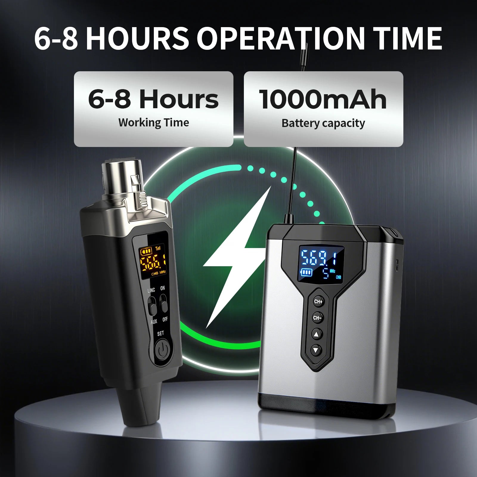 Stereo UHF in-ear monitoring wireless system DT1/2/4 transmitter and receiver of live music stage performance studio