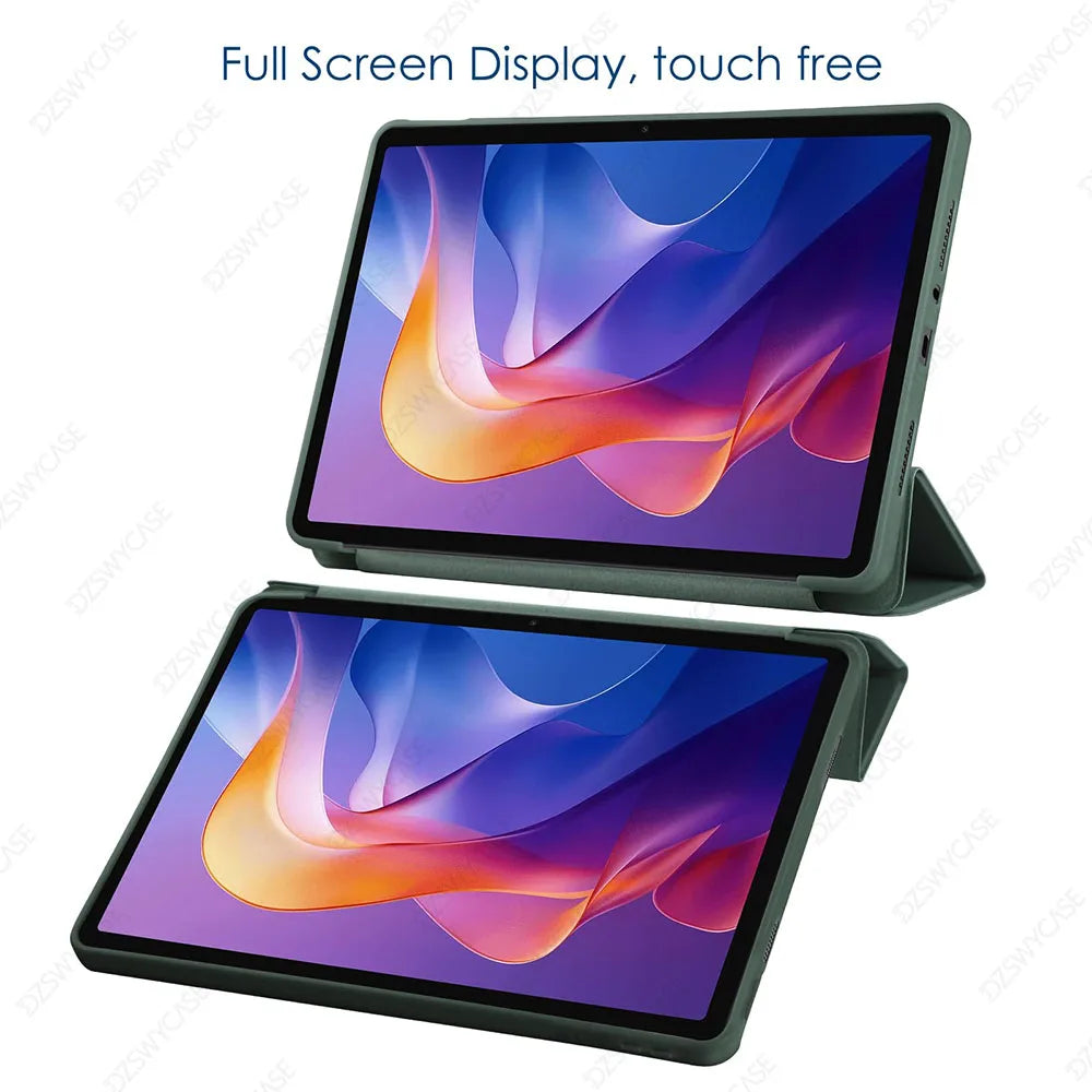 Silicone Case for Xiaomi Redmi Pad 2 11 Inch 2025, Ultra Thin Trifold Stand PU Leather Protective Cover, Auto Sleep / Wake