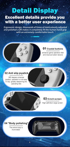 Multifunctional 5 Inch IPS HD Retro Handheld Game Console SF3500 Support Multi-System with FHD Port& Dual Core,256GB Expandable