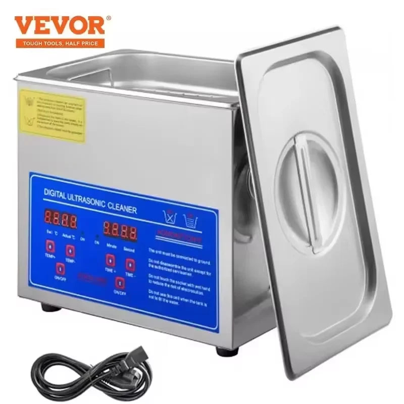 VEVOR Ultrasonic Cleaner Ultrasound Cleaner Portable Ultrasound cleaning Machine Multifunction 1.3L-30L Diswasher Home Appliance Main image