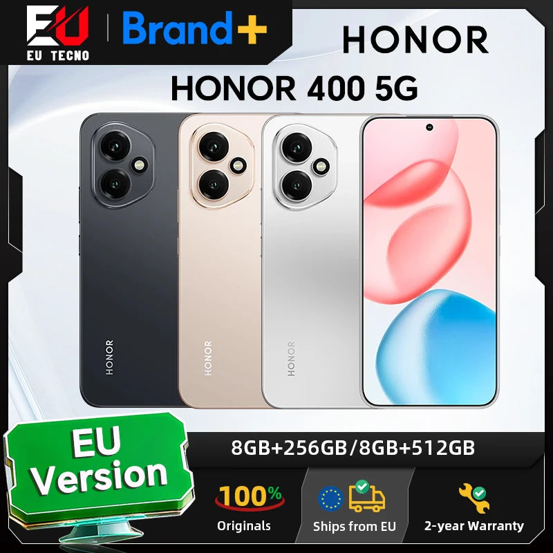 HONOR 400 5G,EU Version, 5G Smartphone, 200MP Ultra-clear AI Main Camera, 5300 mAh Battery, Qualcomm Snapdragon 7 Gen 3 Main image