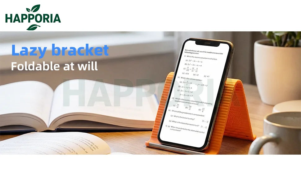 HAPPORIA Portable Foldable Silicone Phone Holder Flexible Bendable Multi Angle Adjustable Stand for Universal Phone Tablet