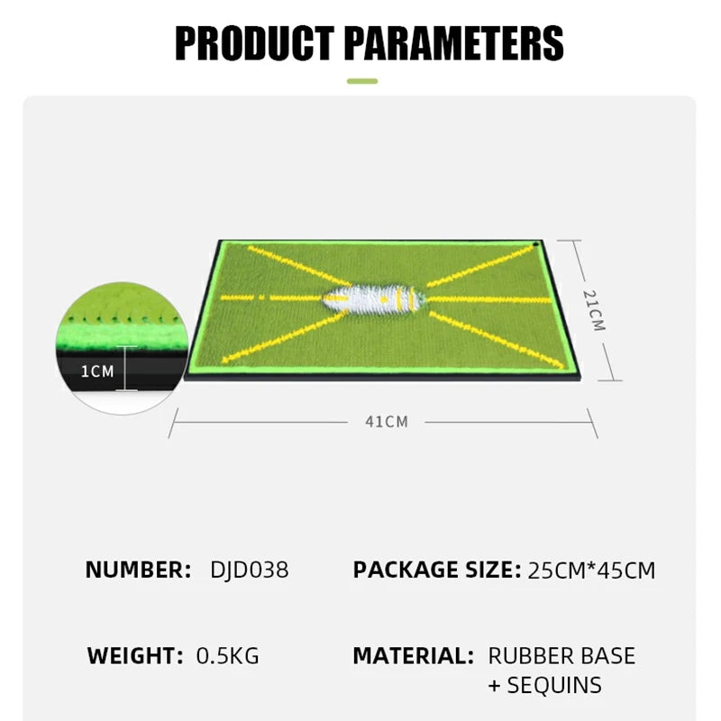 PGM Golf Training Mat for Swing Detection Batting Ball Trace Directional Mat Swing Path Pads Swing Practice Pads DJD038