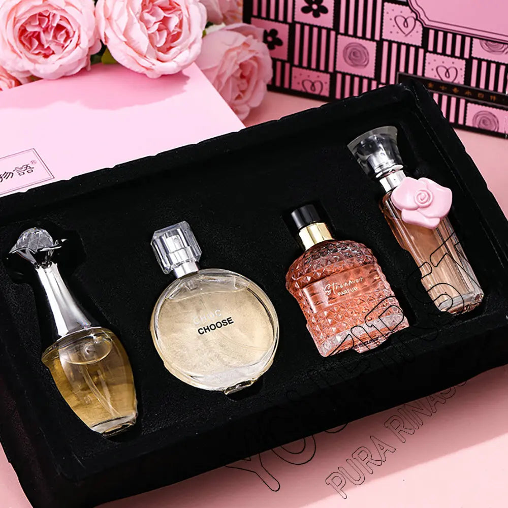 Brand Gift Box 4Pcs Set Perfume Women Parfum Femme 100ml Fresh Natural Floral Scent Spray Feminino Perfumes De Mujer Originales Main image