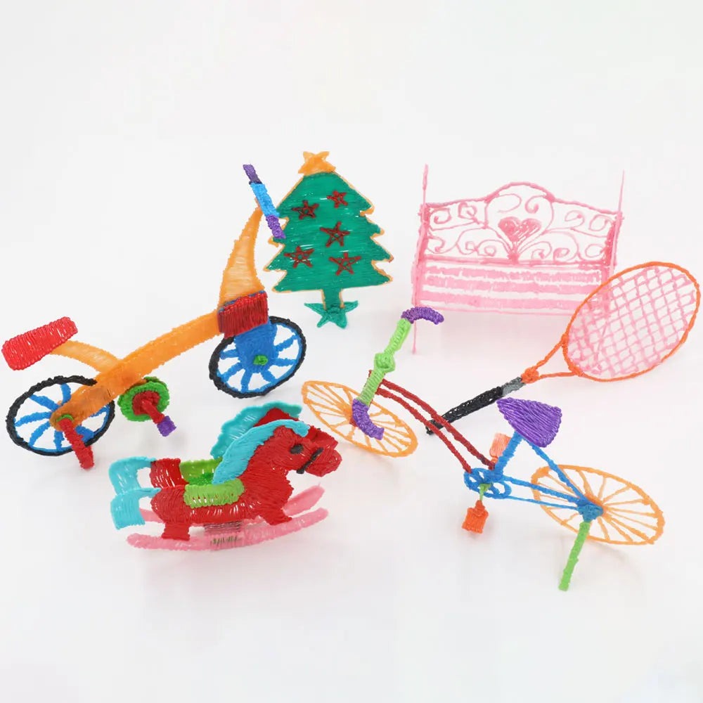 2026 New 3D Printing Pen DIY Three-dimensional Painting Children Toys With LCD Screen Power Adapter 200M PLA Filament Toys Gift
