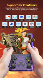 Portable Game Console R36S Plus, 64-Bit Linux System, 4.0 Inch IPS Screen, Handheld Pocket Video Game Player with RK3326 Chip