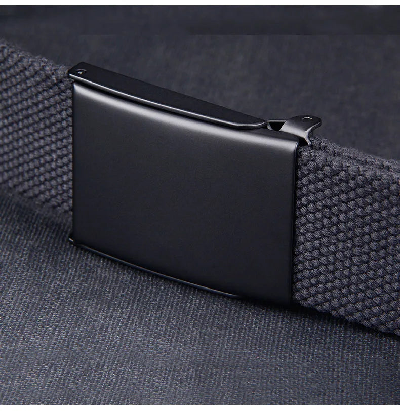 1/2pcs Canvas Nylon Belt Men Black Automatic Buckle Unisex Women Large Big Size Jeans Belts Plus LONG Extra Size 160 150 140cm