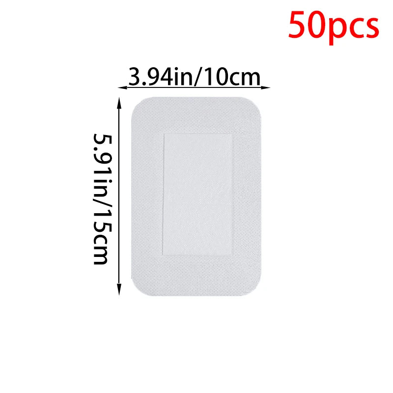 12/25/50Pcs Large Size Hypoallergenic Non-woven Wound Dressing Band Aid Bandage 6*7 10*10 10*15 10*25cm