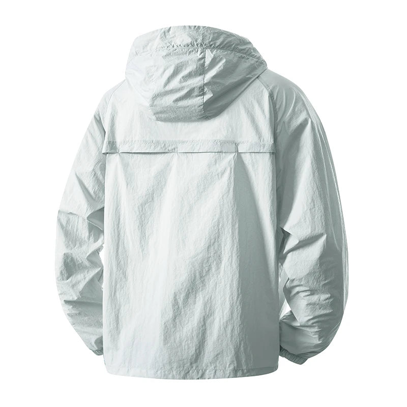 UPF 50+ Sun Protection Clothes Men Women Summer Quick-Drying Hooded Skin Jacket Anti-UV Lightweight Fishing Cycling Hiking Coats